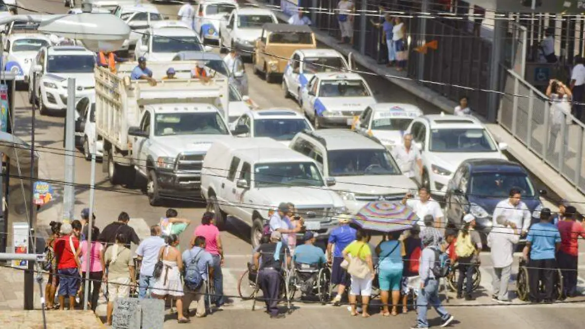 Acapulco  bloqueo personas con capacidades diferentes